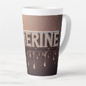 Tasse Latte Catherine Nom en Or Doré (Angle droit)