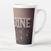 Tasse Latte Catherine Nom en Or Doré (Droite)