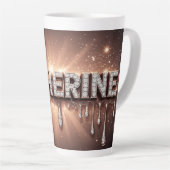 Tasse Latte Catherine Nom en Or Liquide (Angle droit)