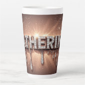 Tasse Latte Catherine Nom en Or Liquide (Devant)