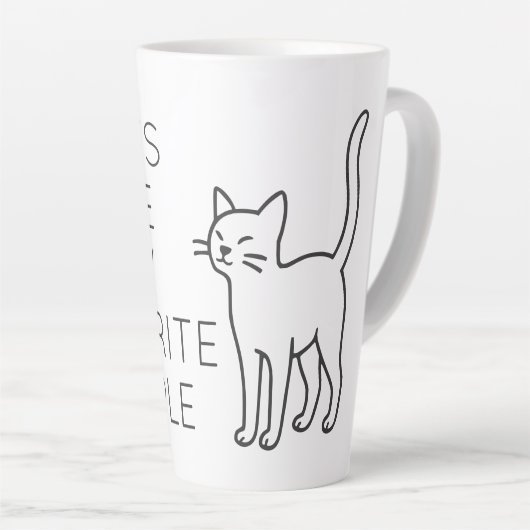 Tasse Latte Cats are my favorite people (Angle droit)