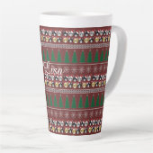 Tasse Latte Cats Christmas (Angle droit)