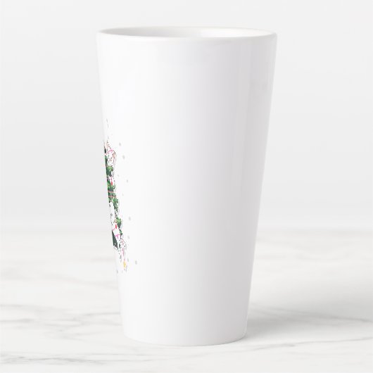 Tasse Latte cats climbing and decorating a Christmas tree (Devant)