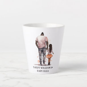 Tasse Latte Caution père et fille noire (5)