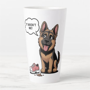 Tasse Latte Ce n'était pas moi Mignon Chien Allemand Destructe