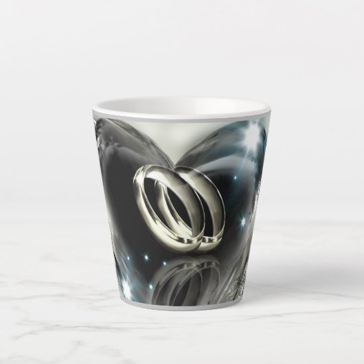 Tasse Latte Ce que Dieu a mis ensemble Mariage (Argent) (Devant)