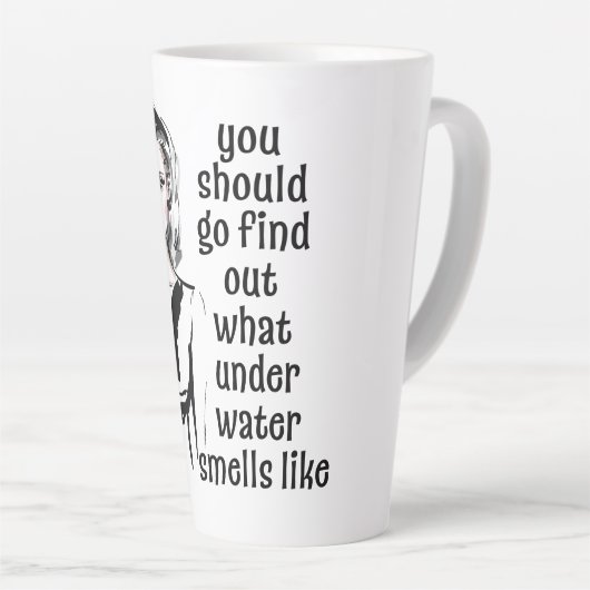 Tasse Latte Ce que l'eau sent comme (Angle droit)