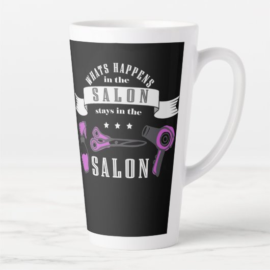 Tasse Latte Ce qui se passe dans le salon, reste dans le salon (Droite)