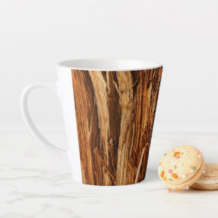 Tasse Latte Cèdre texturé en écorce de bois