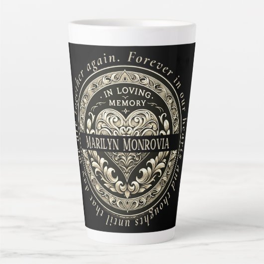 Tasse Latte Célébration commémorative de la vie (Devant)
