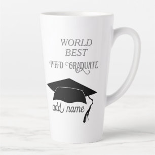 Tasse Latte Célébration de la remise des diplômes de doctorat