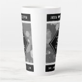 Tasse Latte Célébration élégante du 4ème anniversaire de maria (Devant)