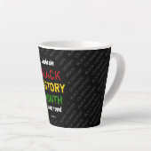 Tasse Latte CÉLÉBRER L'HISTOIRE NOIRE Motivation (Angle droit)