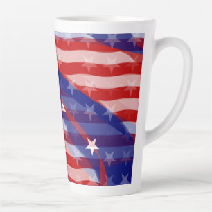 Tasse Latte Célébrez les étoiles et les rayures
