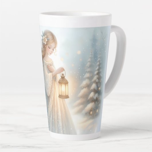 Tasse Latte Celestial Winter Angel Lantern of Comfort (Angle droit)