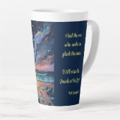 Tasse Latte celui qui cherche à arracher les étoiles. (Angle droit)