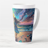 Tasse Latte celui qui cherche à arracher les étoiles. (Angle droit)