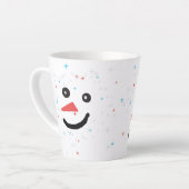 Tasse Latte Cercle, Snowman, Réveillon du Nouvel An, Étoile (Angle gauche)