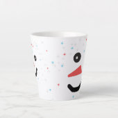 Tasse Latte Cercle, Snowman, Réveillon du Nouvel An, Étoile (Devant)