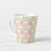 Tasse Latte Cercles en jaune et rose (Angle gauche)