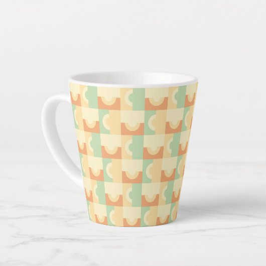 Tasse Latte Cercles en latte jaune (Angle gauche)