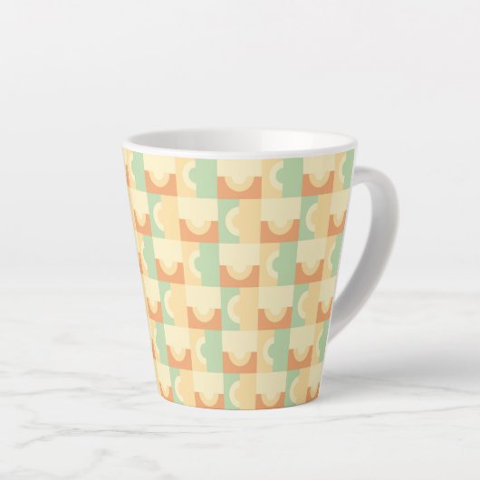 Tasse Latte Cercles en latte jaune (Angle droit)