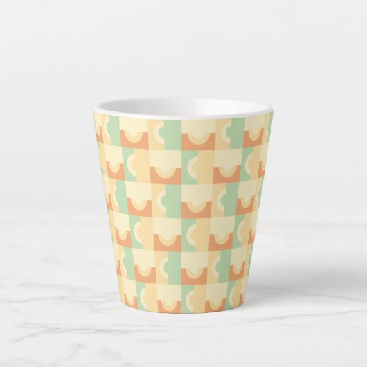 Tasse Latte Cercles en latte jaune (Devant)