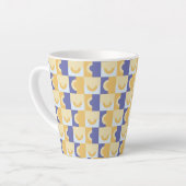 Tasse Latte Cercles en violet et jaune (Angle gauche)