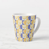 Tasse Latte Cercles en violet et jaune (Angle droit)