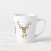 Tasse Latte Cerf avec Noël Ruban (Droite)