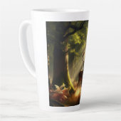 Tasse Latte Cerf dans la forêt matinale (Angle gauche)