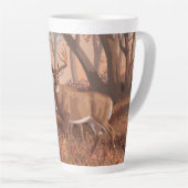 Tasse Latte Cerf De Virginie Dans La Forêt Style Rétro Nature (Angle droit)