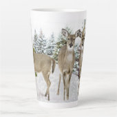 Tasse Latte Cerf de Virginie Noël Merveilleux Hiver (Devant)