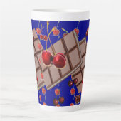 Tasse Latte Cerises au Chocolat (Devant)