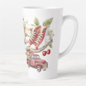 Tasse Latte Cerises Douces d'Été (Droite)