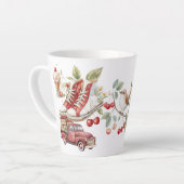 Tasse Latte Cerises Douces d'Été (Angle gauche)