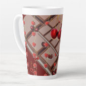 Tasse Latte Cerises rouges au chocolat (Angle gauche)