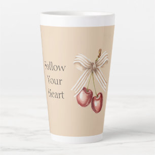 Tasse Latte Cerises Rouges Bol à Crème  