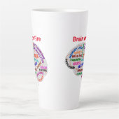 Tasse Latte Cerveau en feu Mois de sensibilisation aux EI 2-23 (Devant)