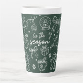 Tasse Latte C'est la saison - Doodle de Noël (Devant)