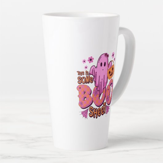 Tasse Latte C'Est Un Peu De Feuille De Boite Halloween Ghost F (Angle droit)