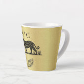 Tasse Latte Cet élégant Monogramme Motif Gold Black (Angle droit)