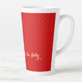 Tasse Latte Cette saison sera Jolly Noël Rouge À damiers (Droite)
