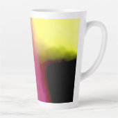 Tasse Latte Chaîne de blocage : Abstrait rose, jaune, noir et  (Droite)