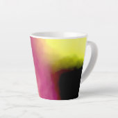 Tasse Latte Chaîne de blocage : Abstrait rose, jaune, noir et  (Angle droit)