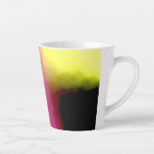 Tasse Latte Chaîne de blocage : Abstrait rose, jaune, noir et  (Droite)