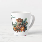 Tasse Latte Chaleur dans chaque Sip Nom personnalisé (Angle droit)