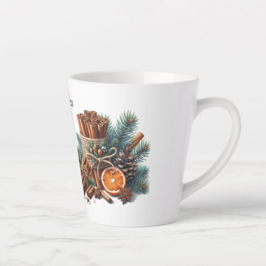 Tasse Latte Chaleur dans chaque Sip Nom personnalisé (Droite)