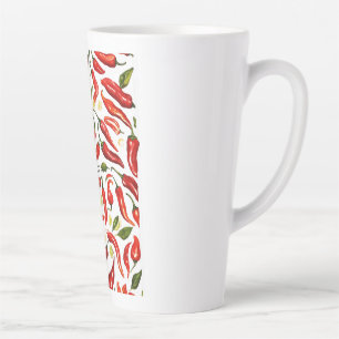 Tasse Latte Chaleur épicée : feuille d'illustration de Thai Ch