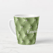 Tasse Latte Chaleureux Sage Vert Faux Velvet (Angle gauche)